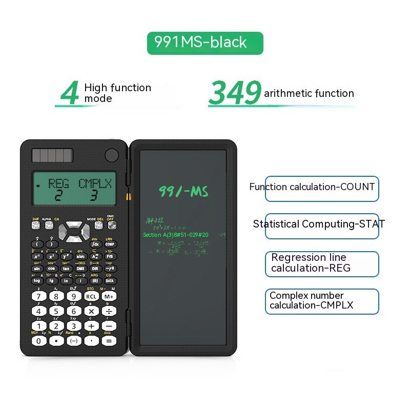 2 In 1 Foldable Scientific Calculators Handwriting Tablet Learning Function Calculator