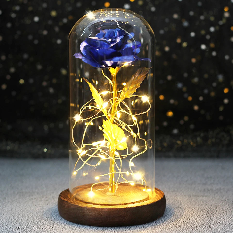 Rose Eternal Flower With Lights