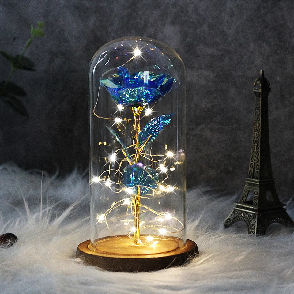 Rose Eternal Flower With Lights