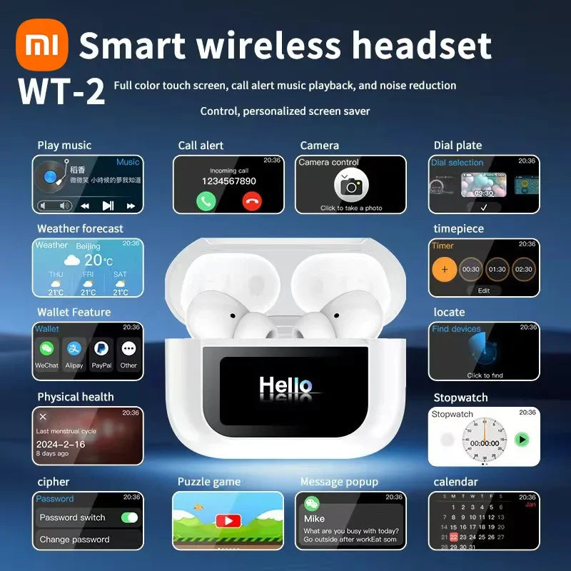 A8 Pro ANC Wireless Earphones LED Screen