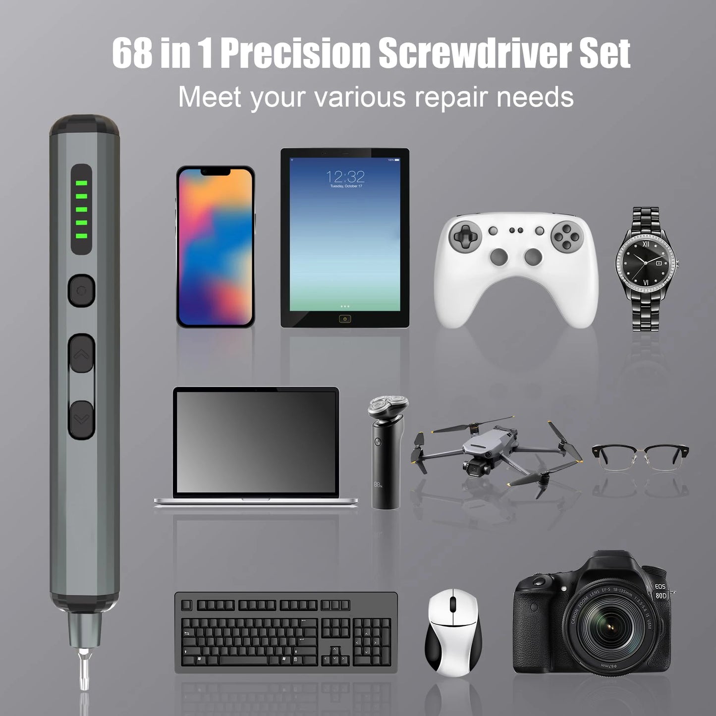 Mini Precision Electric Screwdriver Set 68 in 1