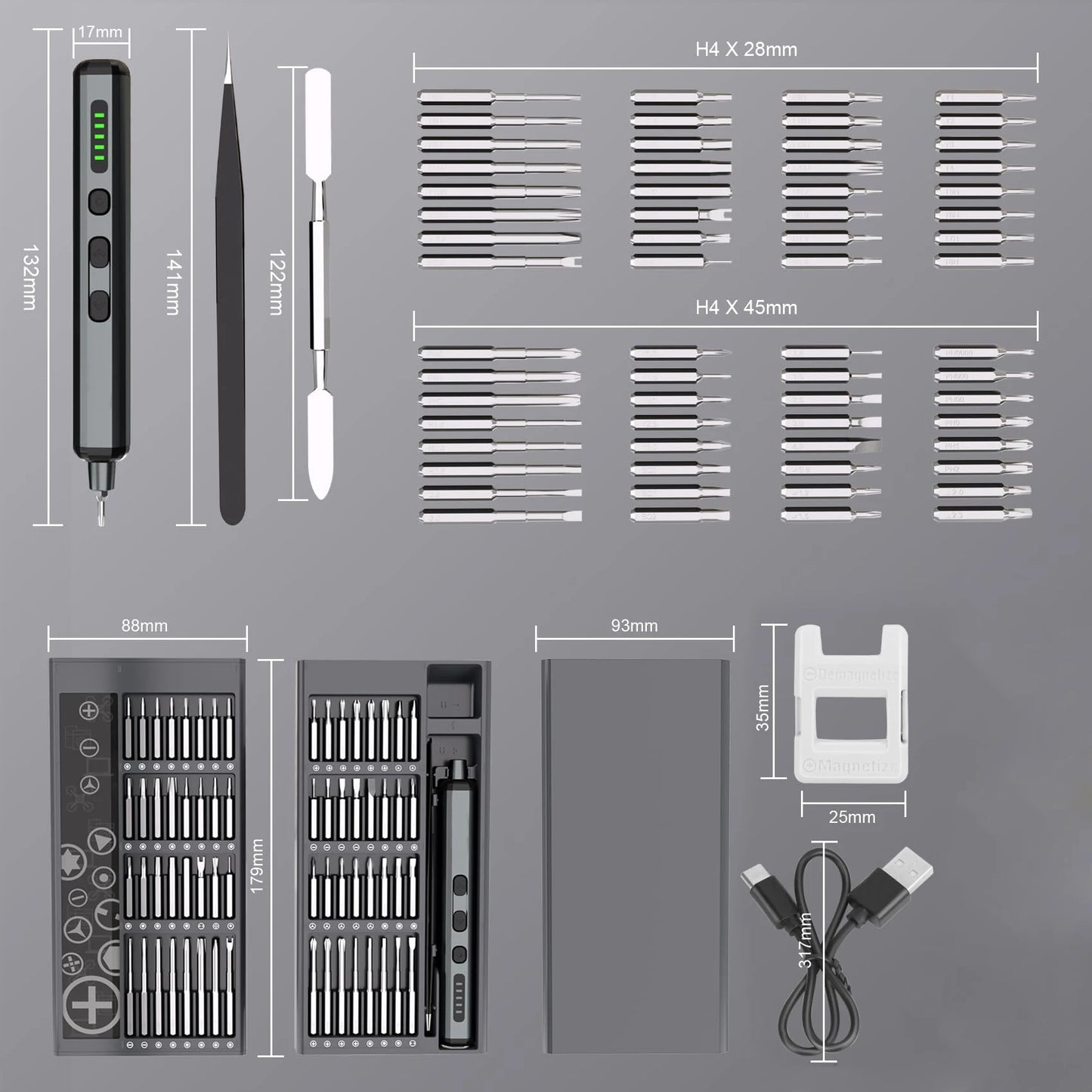 Mini Precision Electric Screwdriver Set 68 in 1
