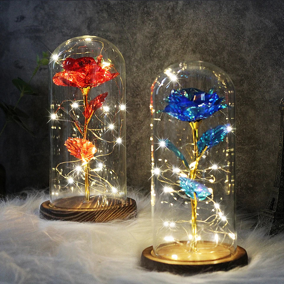 Rose Eternal Flower With Lights