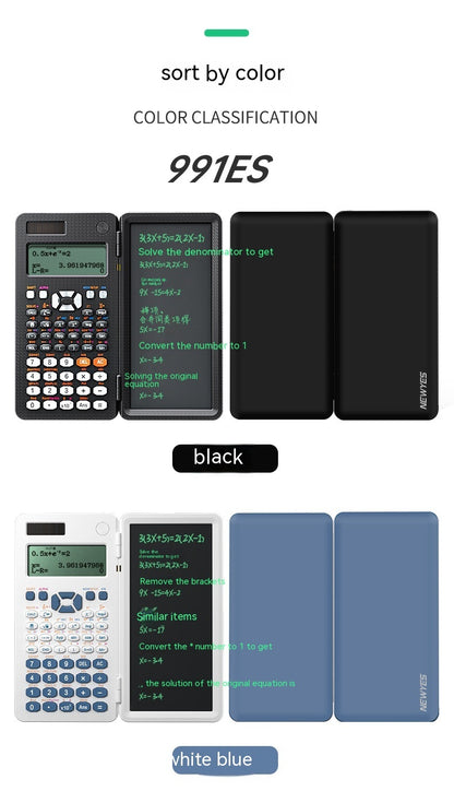 2 In 1 Foldable Scientific Calculators Handwriting Tablet Learning Function Calculator