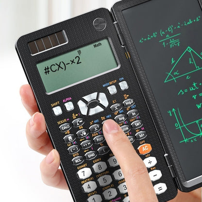 2 In 1 Foldable Scientific Calculators Handwriting Tablet Learning Function Calculator