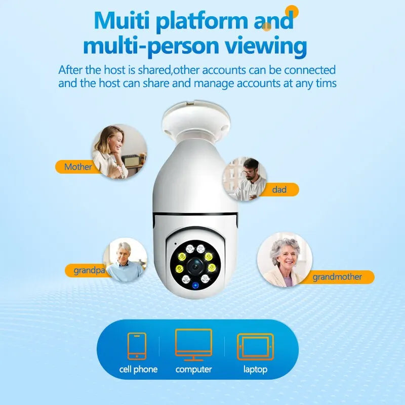 5G Bulb E27 Surveillance Camera Full Color